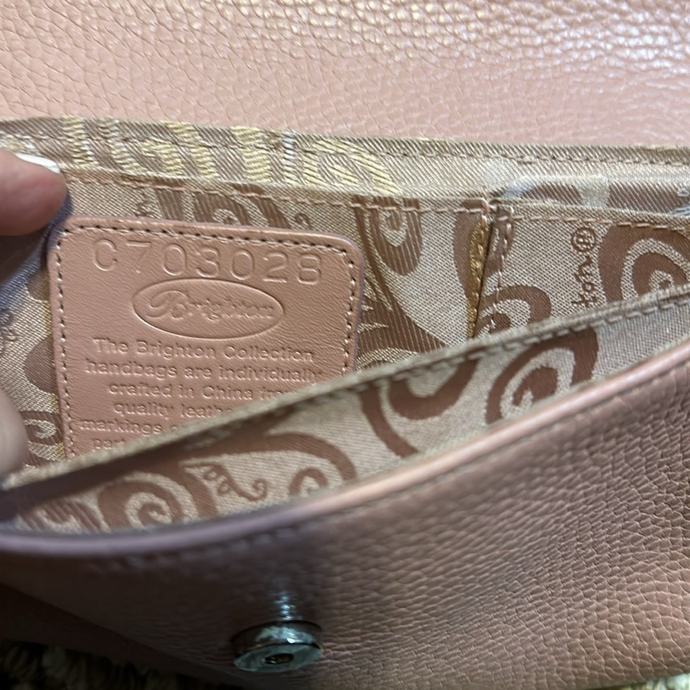 Brighton blush pink croc bag heart braided - Picture 7 of 13